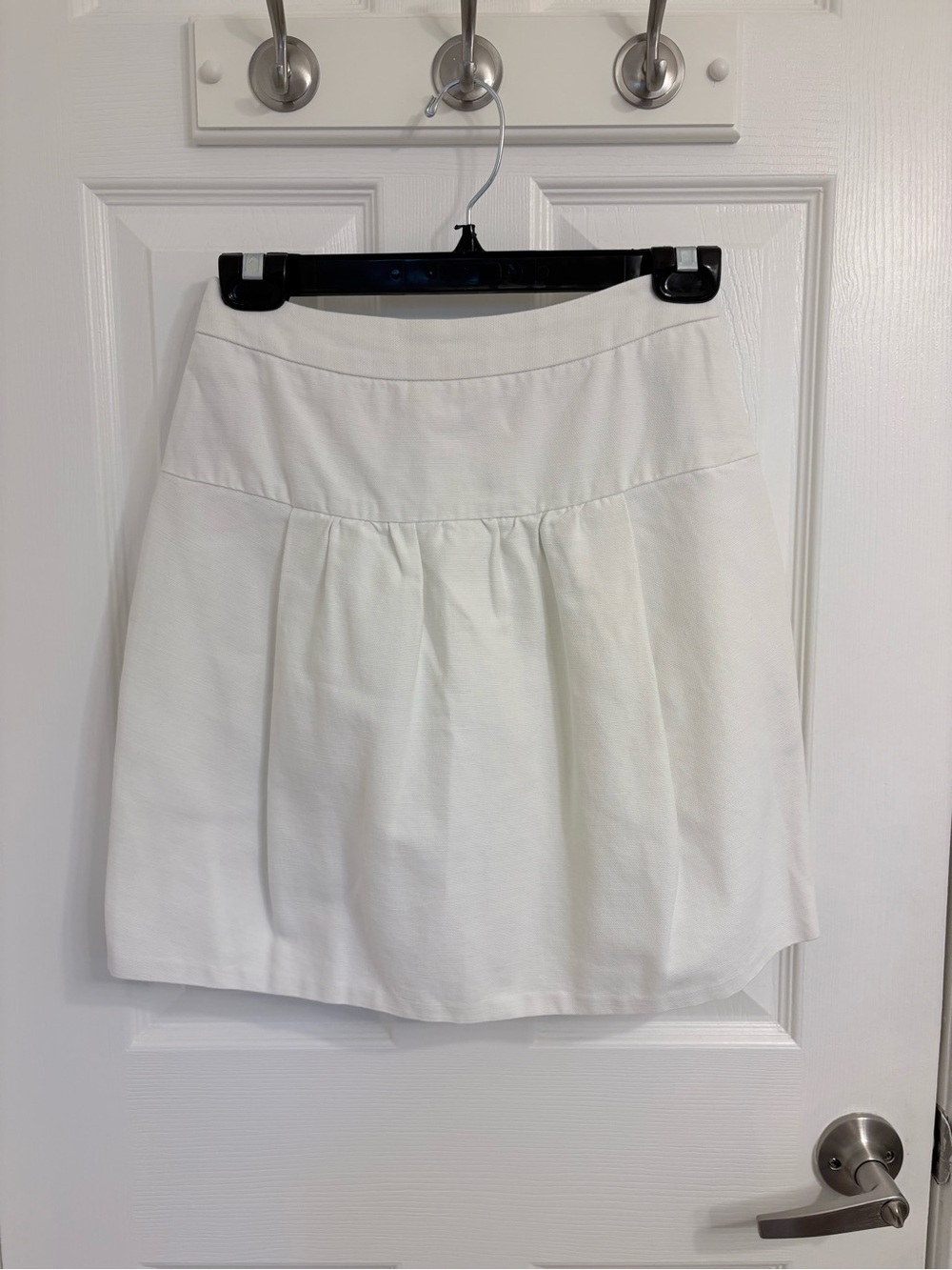 Comptoir Des Cotonniers White Pleated A-Line Skirt